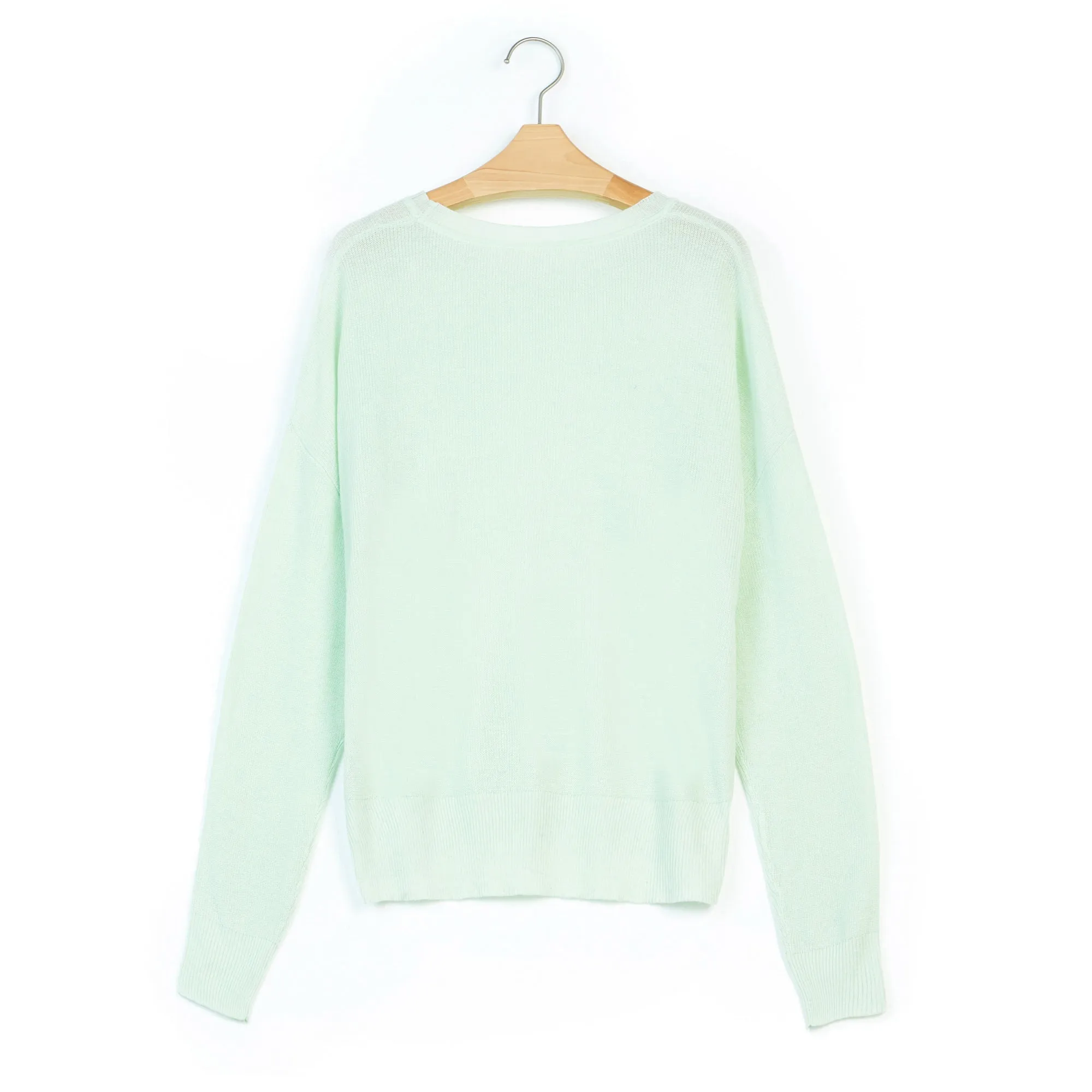 JUSTZZU Knitted Women Sweater Plain