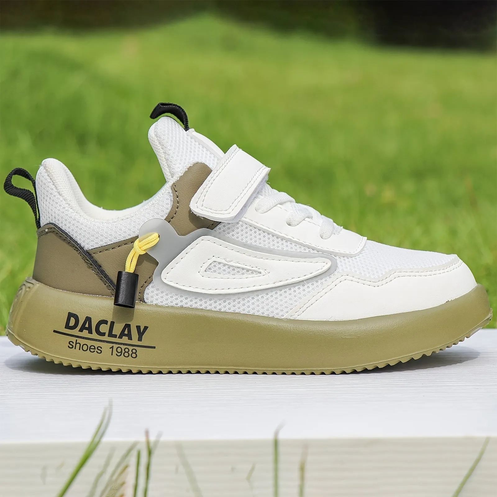 Kids' Vintage Street Sneakers - Breathable PU & Fabric Upper, EVA Sole, Round Toe. Ideal for Casual Wear, Hiking, and Daily Outdoor Activities (Spring/Fall/Summer).