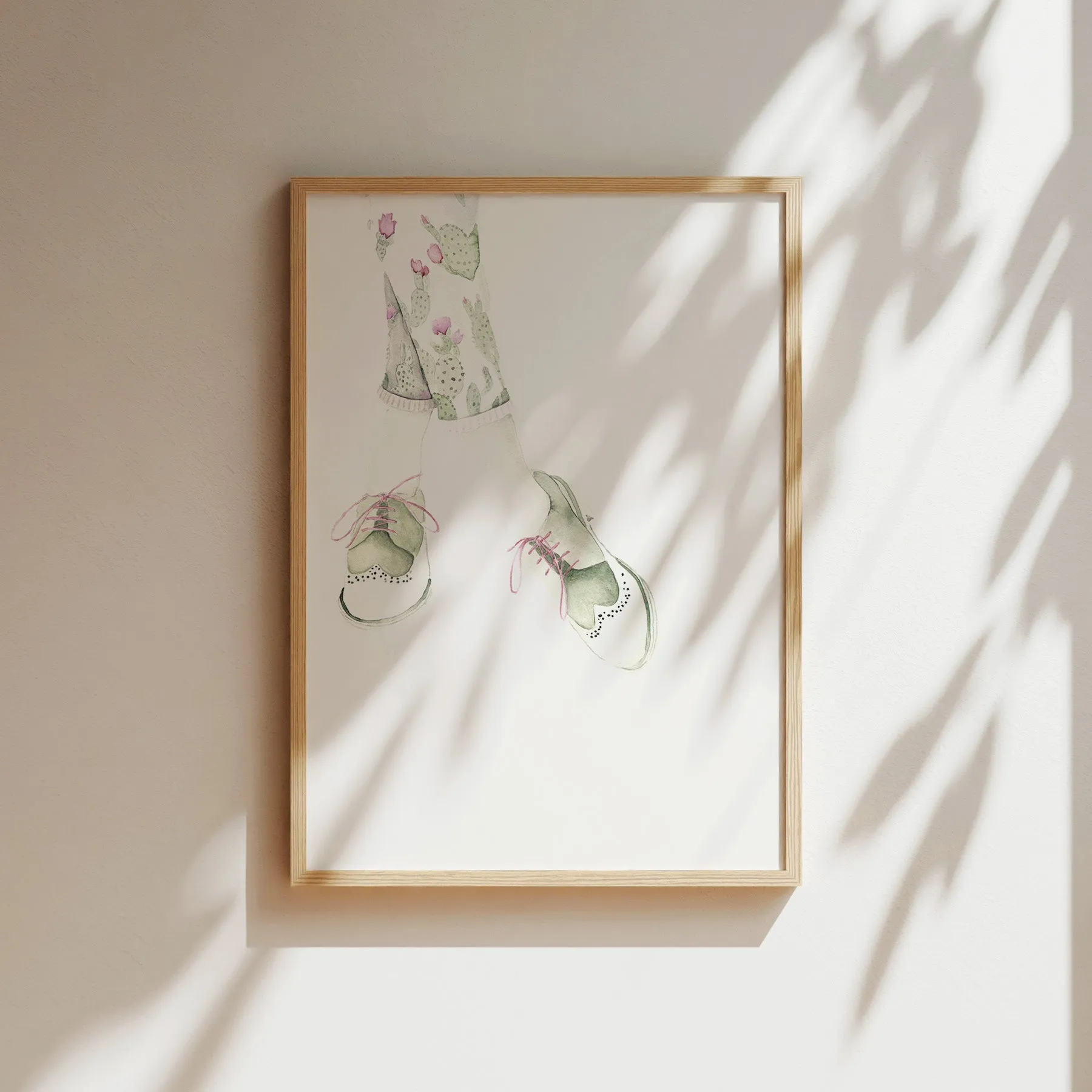 Kunstdruck - Green Rose Shoes