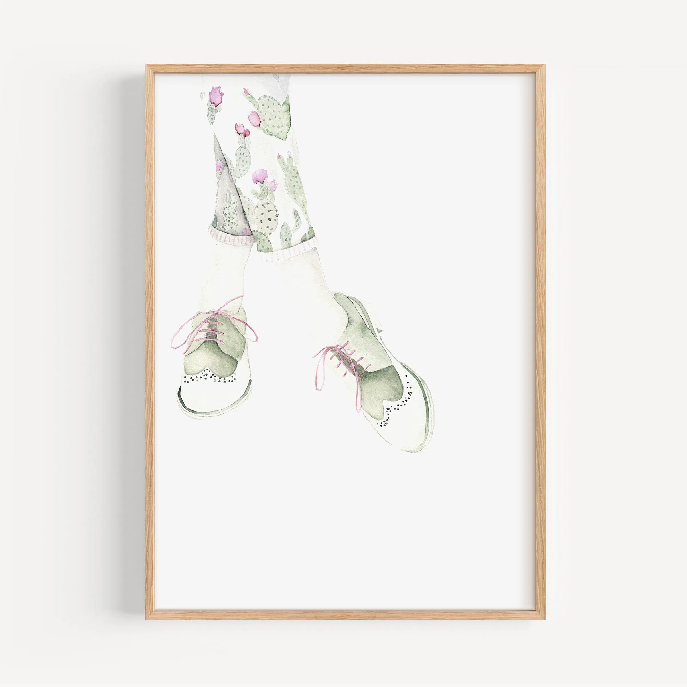 Kunstdruck - Green Rose Shoes
