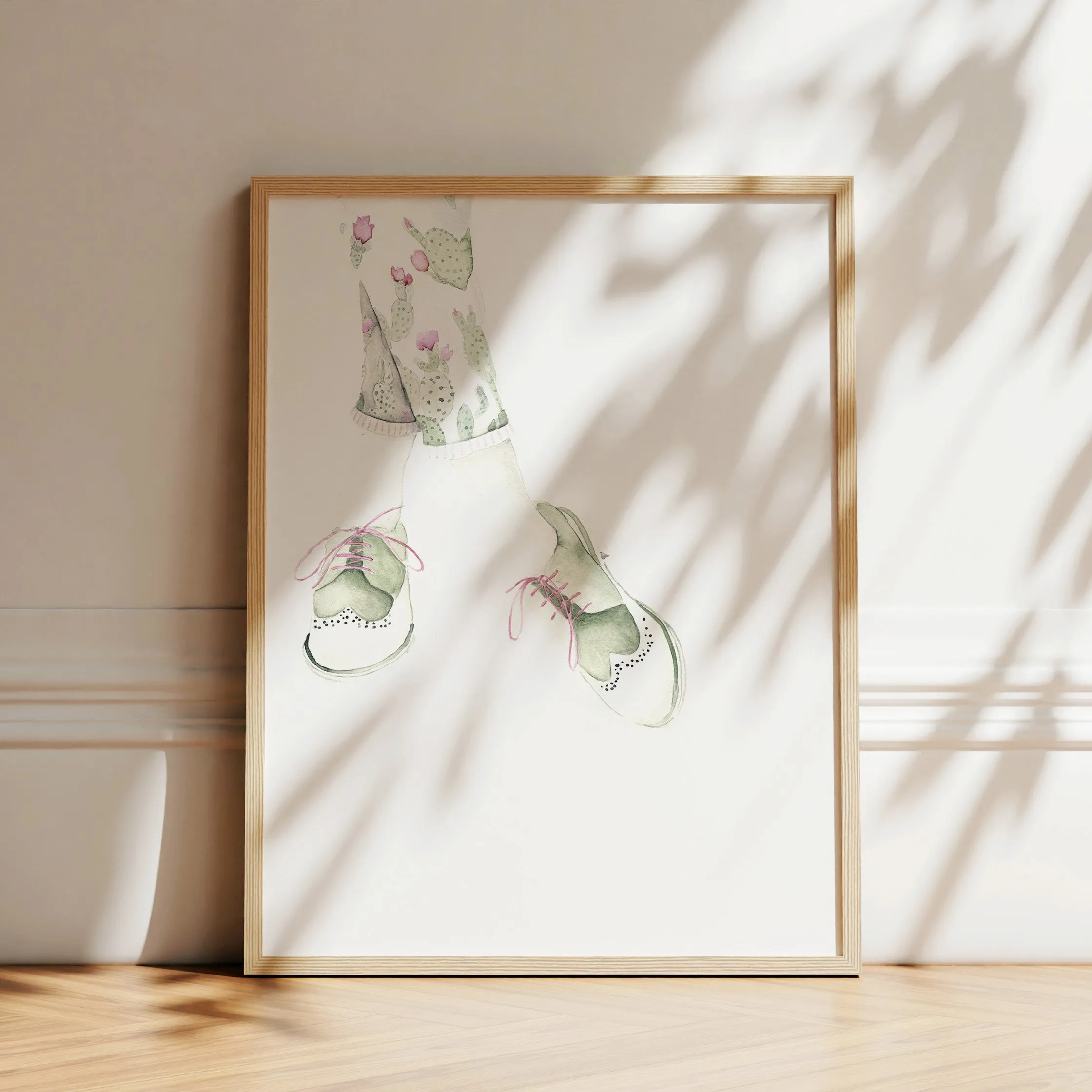 Kunstdruck - Green Rose Shoes
