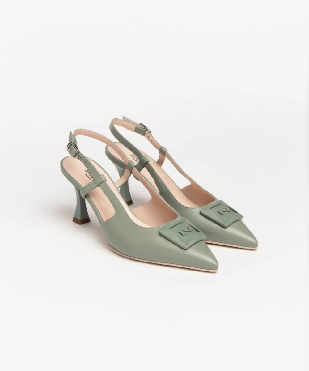 NERO GIARDINI LEATHER HEELED SANDALS