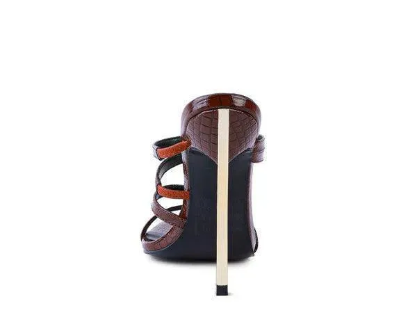New Affair Croc Metal High Heeled Sandals