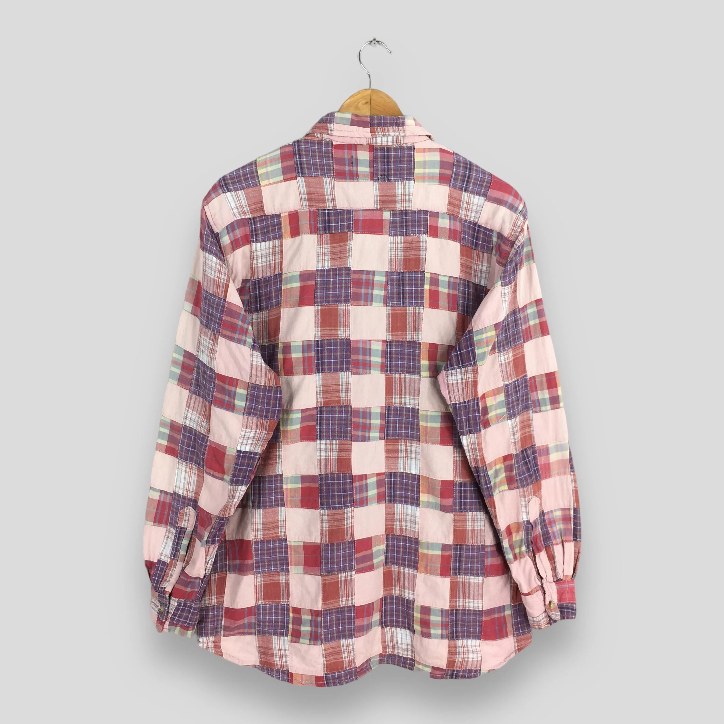 Polo Ralph Lauren Checkered Patchwork Flannel Shirt Large