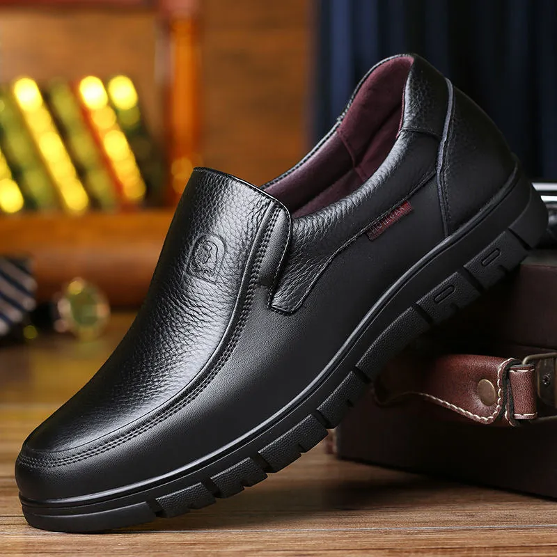 SoleBalance™ echt leer rubber zool zwart orthopedische herenschoenen