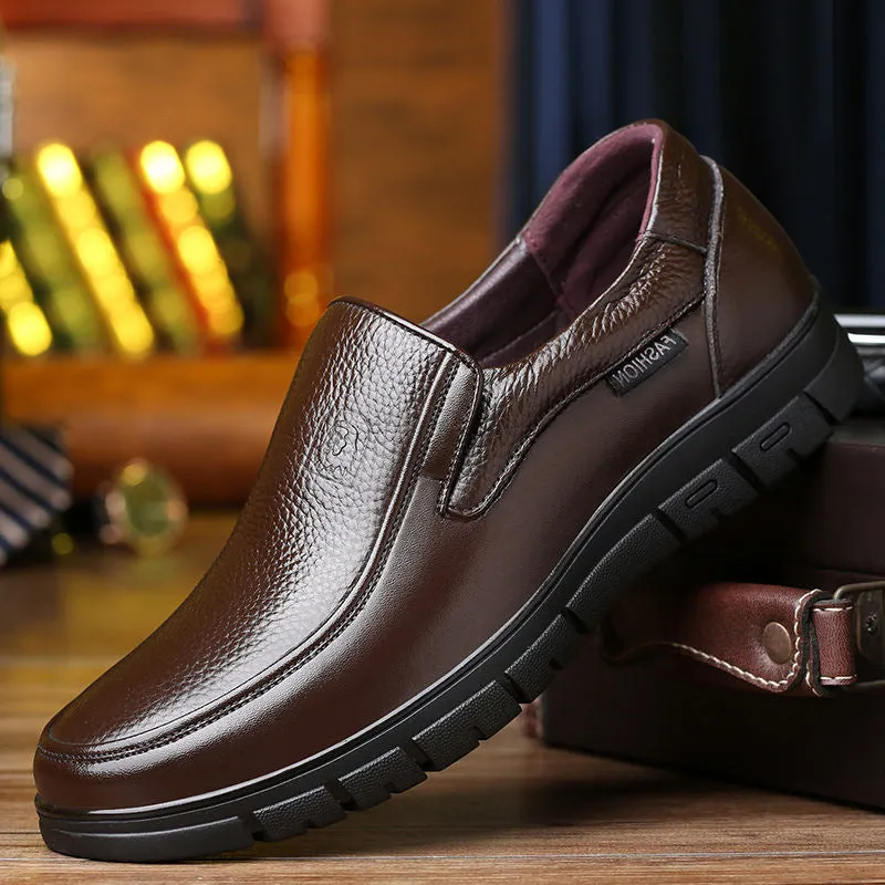 SoleBalance™ echt leer rubber zool zwart orthopedische herenschoenen