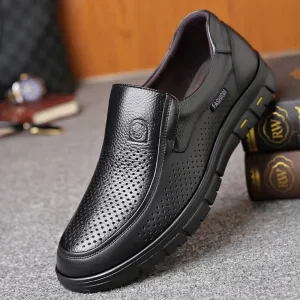 SoleBalance™ echt leer rubber zool zwart orthopedische herenschoenen