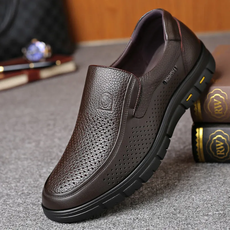 SoleBalance™ echt leer rubber zool zwart orthopedische herenschoenen