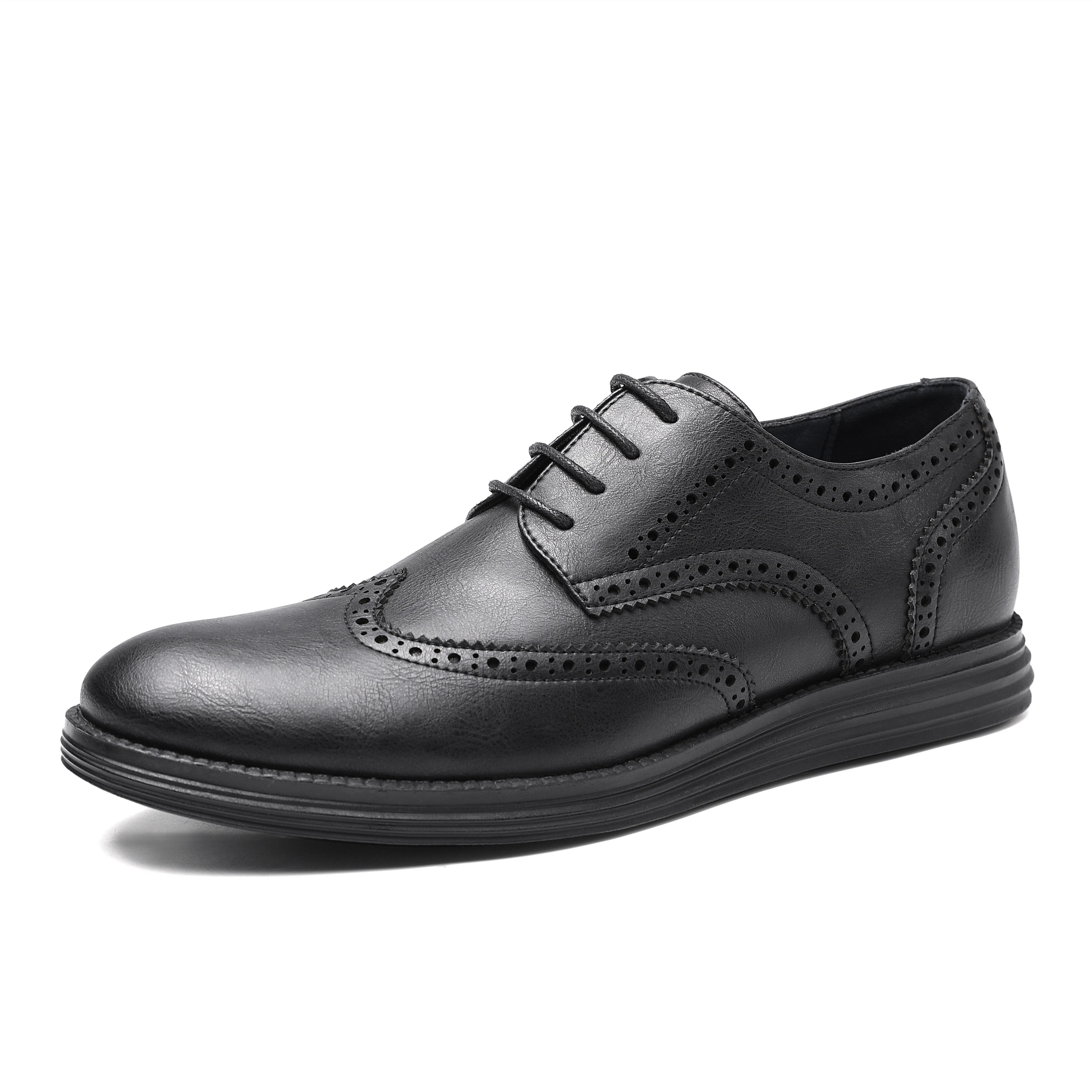 West Louis Genuine Leather Smart Business Brogue Dress Shoes